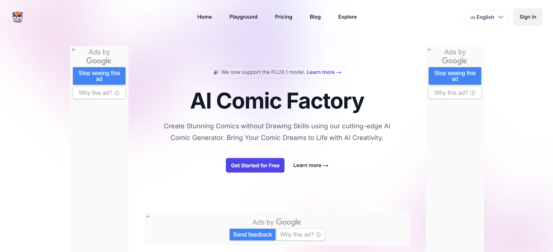 Generador de cómics IA en AI Comic Factory