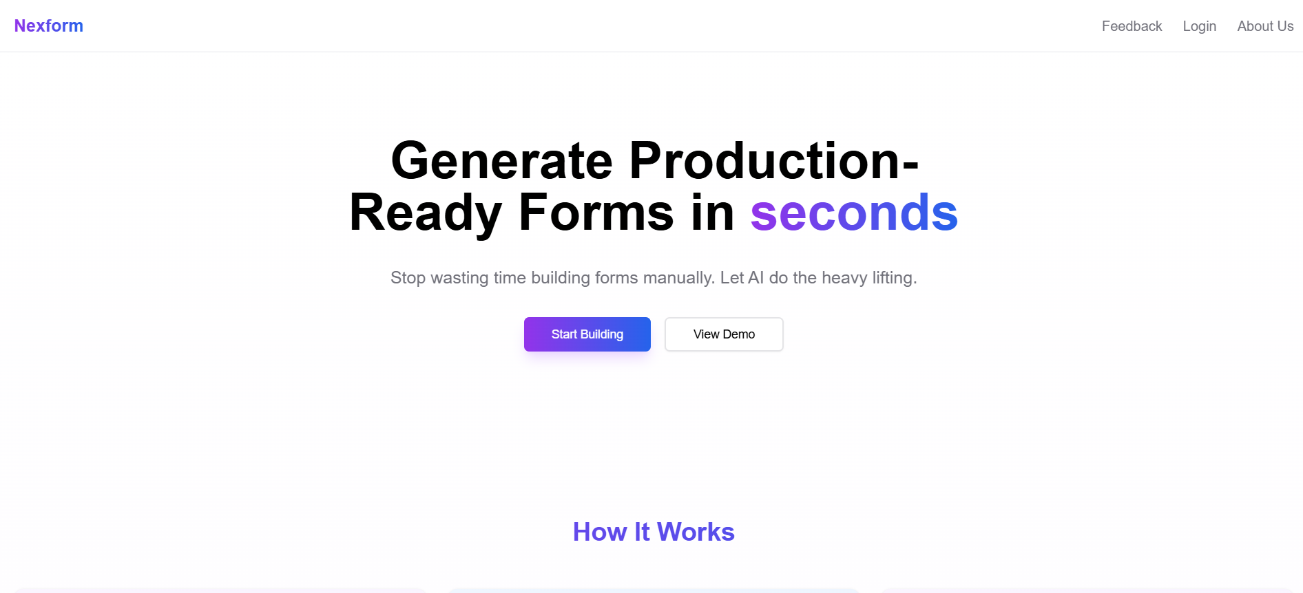 Generación de formularios con IA en Nexform