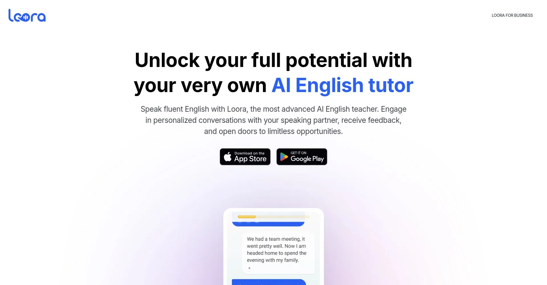 Tutor de inglés AI de Loora